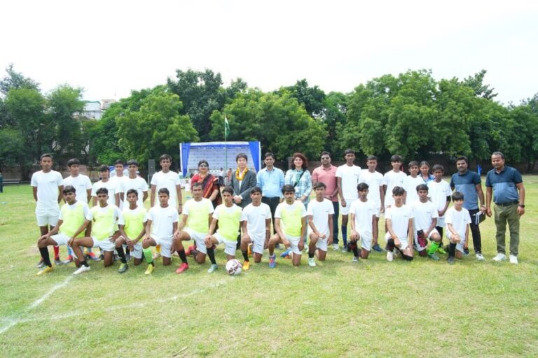 Mr. Akira Watanabe with Boys' Football Team