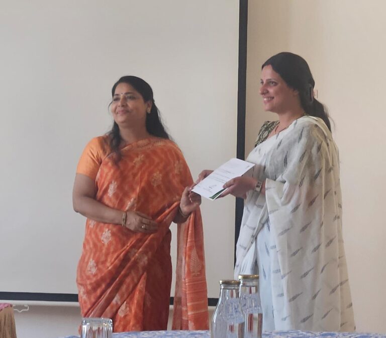 Priya Chaudhary, receiving the award on behalf of CR Connect Team.