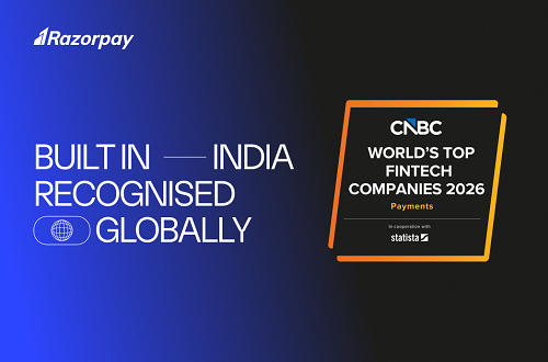 Razorpay Recognized Among 'World's Top Fintech Companies,'  Payments Category, by CNBC and Statista