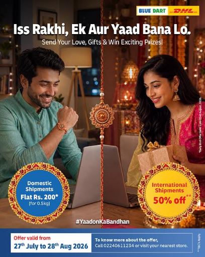 Blue Dart Celebrates "YaadonKaBandhan" with Special Rakhi Express Offers