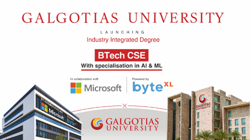 Galgotias University in Collaboration with Microsoft and Powered by byteXL, Launches an Industry-Integrated AI & ML Degree